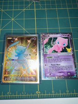 Pair of mew pokemon cards