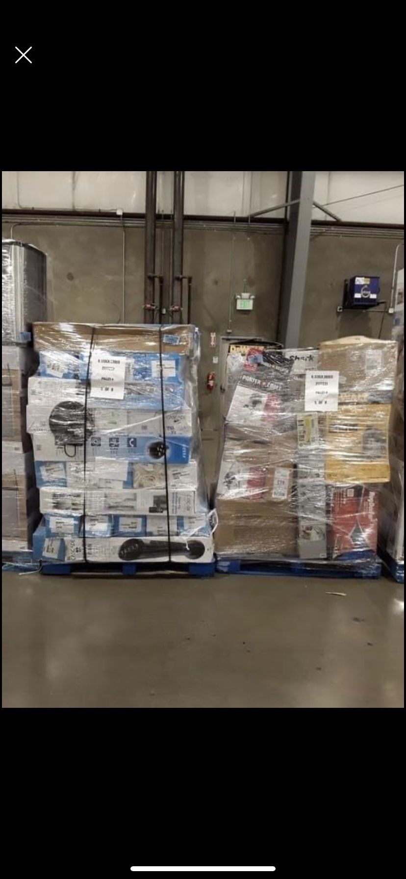 Costco Return Pallets. Vacuums, Fans, Koehler Trash Cans. More! for