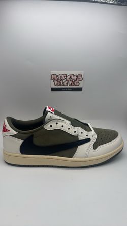 Jordan 1 Retro Low OG SP Travis Scott Medium Olive Sz. 9.5