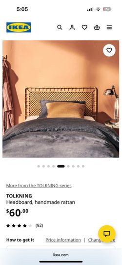 Rattan Headboard - Twin Bed