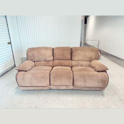 Nice Comfy Brown Sofa Couch 