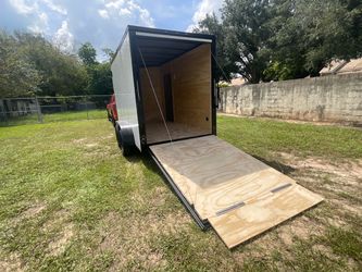 Enclosed Cargo Trailer with Ramp Door