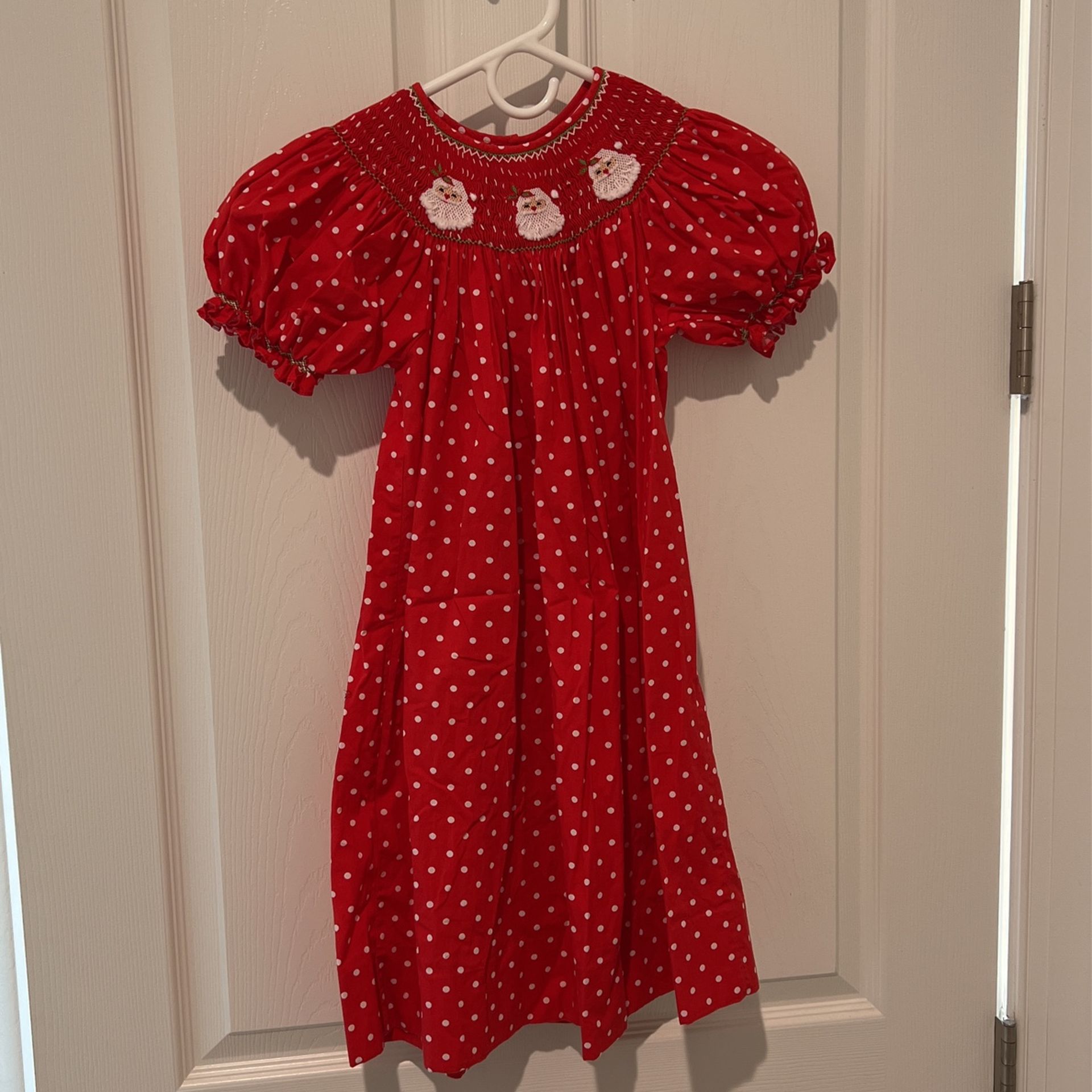 Little Girls Size 6X Santa Dress