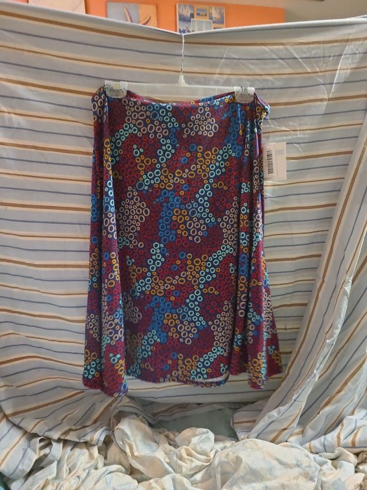Lularoe Flowy Skirt (Azure)