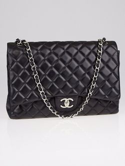 Authentic 2011 Chanel black maxi classic flap