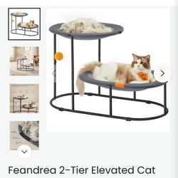 Feandrea 2 Tier Elevated Cat Hammock Bed