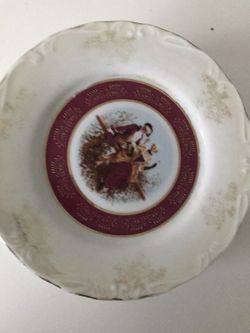Antique Madonna Dinner Plate Set set of 6