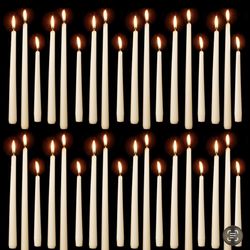 63 new ivory taper candles