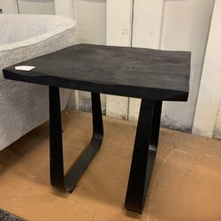 Dark Wood/Metal End Table