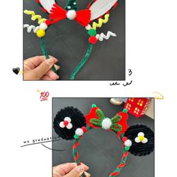 Holiday Headband, Christmas Hair accessories Trinkets Headband, Xmas party headpiece Christmas present, Exquisite twisted hair hoop