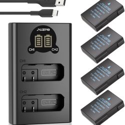 EN-EL14 / EN-EL14A Battery and Rapid Dual Charger Compatible for Nikon