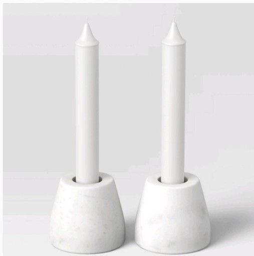 Threshold Marble Taper Candle Holders