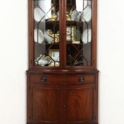 Antique Corner Cabinet Drexel Mahogany 