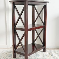 Brown wooden shelf Bookcase