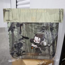 Popmart Skullpanda The Ink Plum Blossom Series Tote Bag