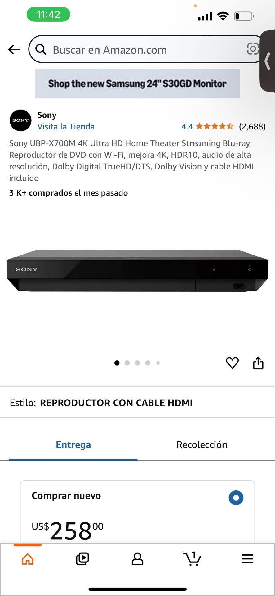 Sony DVD UBP X700/M