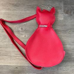 Cute Red Chopin Cat Purse