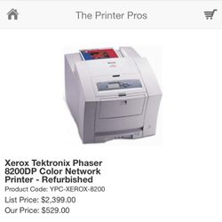 Xerox Phaser 8200DP Color Network Printer 