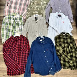 Boys Long Sleeve Botton- Down 