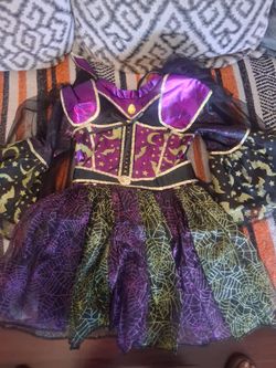 Vestido de bruja con sombrero size 4t