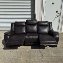 Leather Reclining Sofa