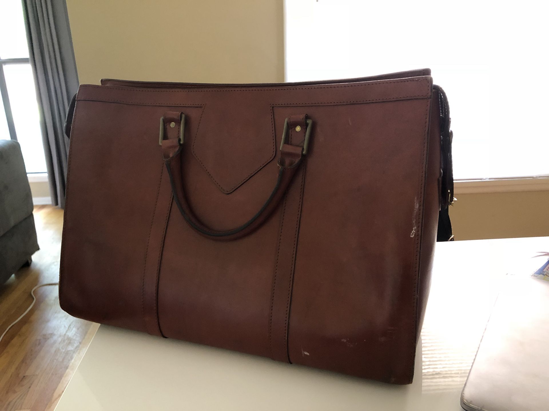 VINTAGE SWAINE ADENEY BRIGG LEATHER BAG