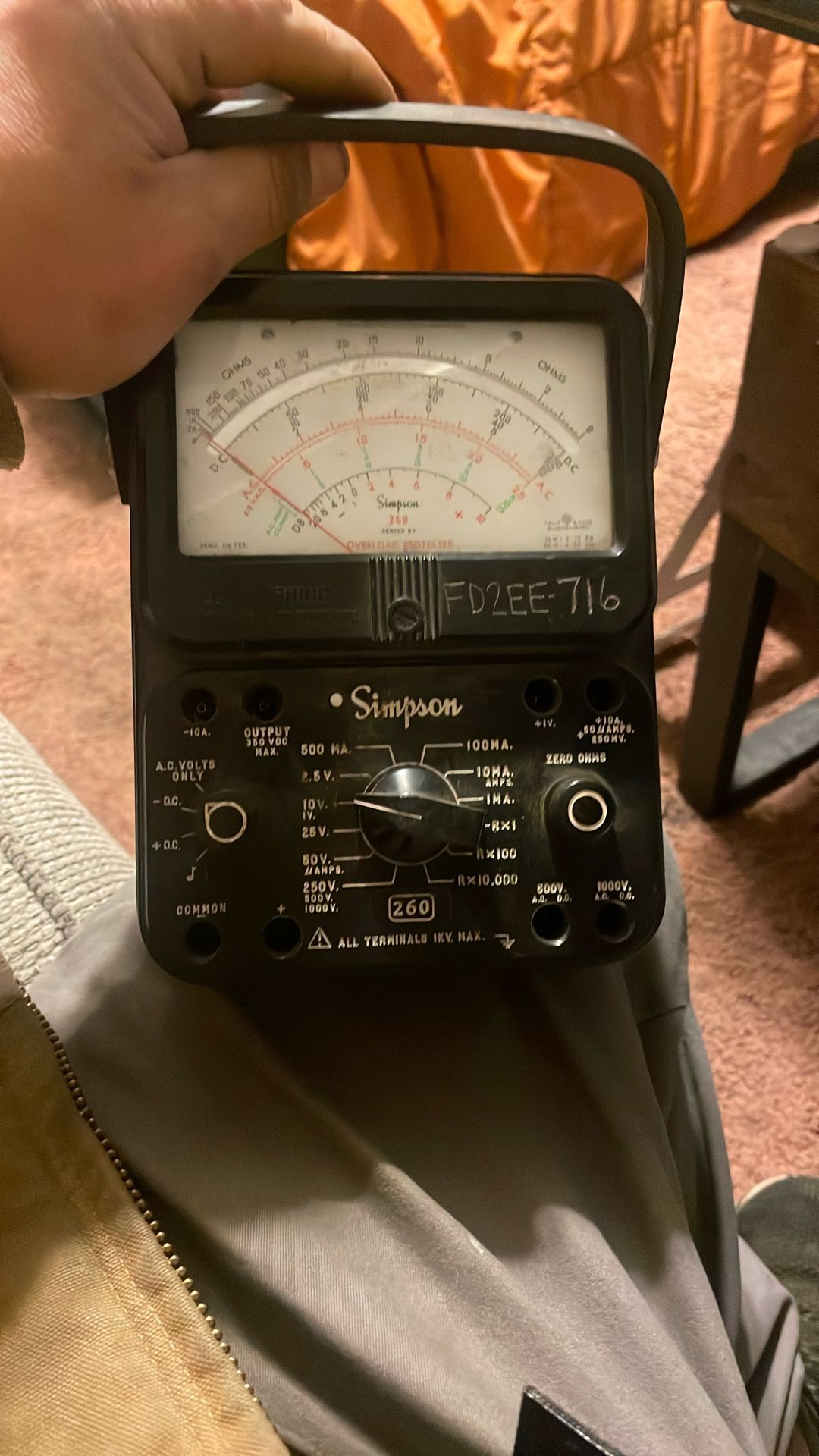 Vintage Voltage Reader. Not Complete