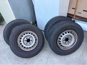 Sprinter van wheels and tires with center caps and lug nuts 245/75/16 set of 4