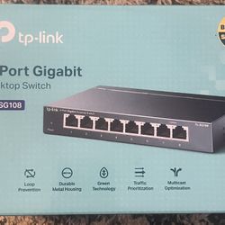 TP-Link TL-SG108, an 8-Port Gigabit Desktop Switch 