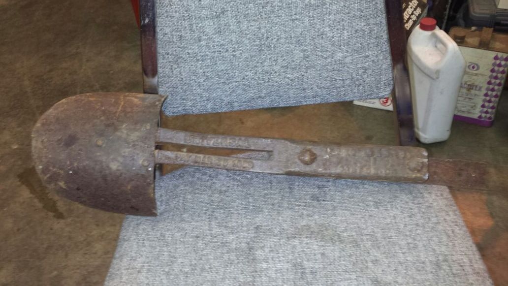 Small shovel no handle, Pat March 30 1880 Canton Ohio