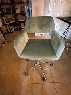 Velvet Blue Desk Chair