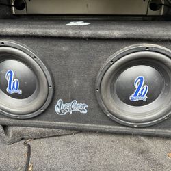 (2) 10 Inch Subwoofers, Custom box, 1000 Watt Amplifier