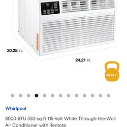 Whirlpool
8000-BTU 350-sq ft 115-Volt White Through-the-Wall Air Conditioner with Remote