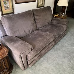 Suede Electric Recliner Couches