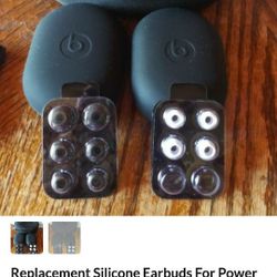 Replacement Silicone Earbuds For Power Beats And Headphone Case