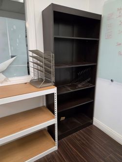 Dark brown book shelf