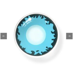 Bright blue special effects contact lenses