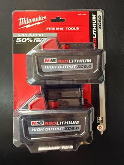 Milwaukee M18 RedLithium High Output XC6.0 Battery 2-Pack