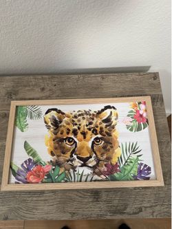 Cheetah Print Frame Painting