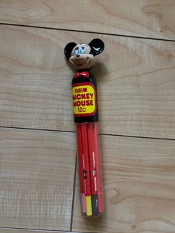 Vintage Mitsubishi Licensed Mickey Mouse Colored Pencils New