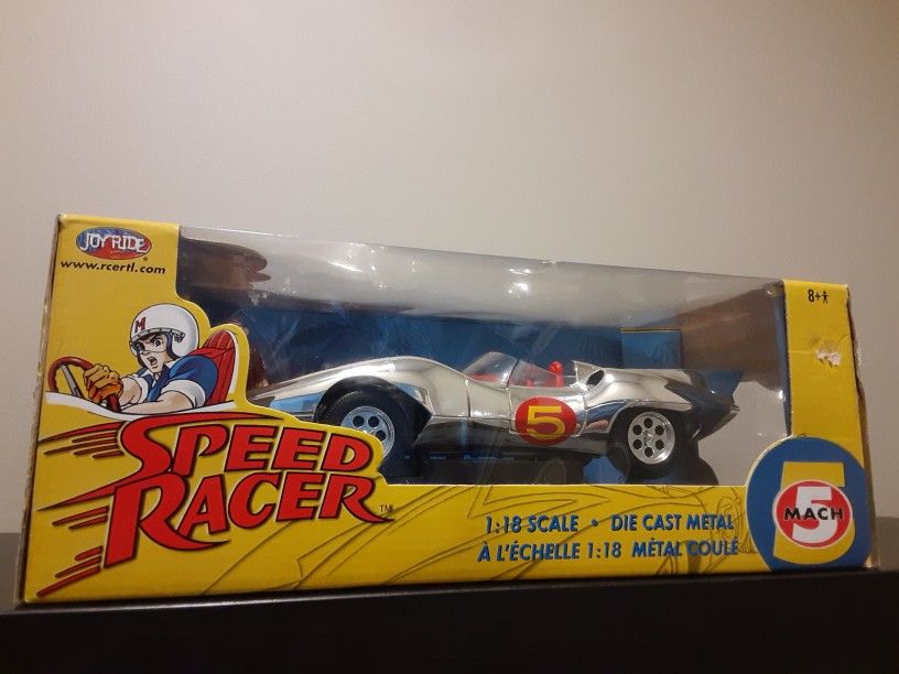 Vintage Speed Racer Mach 5 Chrome Edition By Joyride 1:18 Diecast