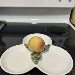 Subtil Caldas Da Rainha Portugal Apricot Divided Dish