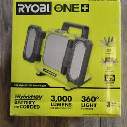 RYOBI ONE+ 18V Cordless Hybrid LED Panel Light (Tool Only) - PCL631B (BRAND NEW FACTORY SEALED)