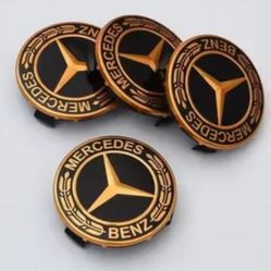 4 75mm Gold Mercedes Caps See All Pics Sold Separately SHIPPING AVAILABLE 