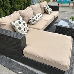 Outdoor Costco Patio Set With Sunbrella Cushions 