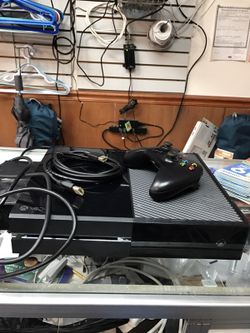Xbox one with controller and wires