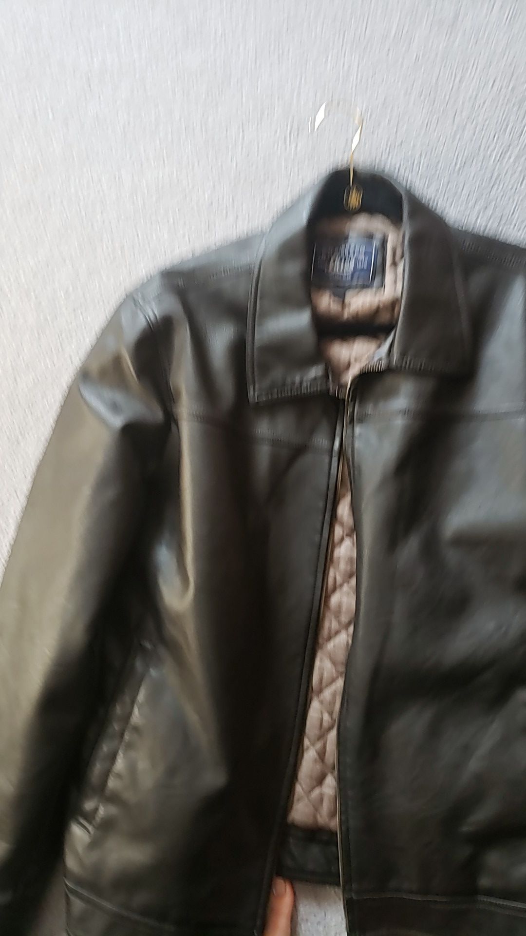 Bass leather jacket new w tage