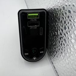 TR-20 Bluetooth Car FM Transmitter Dual USB USB-C Charger Tested Works