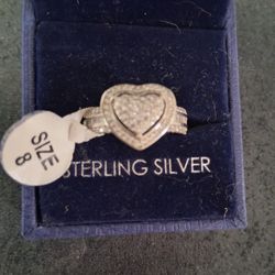 925 Sterling Silver Ring Size 8