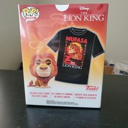 The Lion King Mufasa T-Shirt/Flocked Funko Pop Bundle